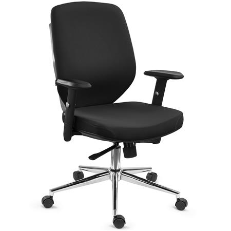 DEMO# Chaise Ergonomique TRAFIC, Support Lombaire, Accoudoirs Ajustables, Excellent Rembourrage, Noir