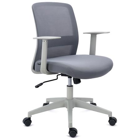 Chaise de bureau YOSEMITE, Mécanisme basculant, Support Lombaire, Tissu et Maille, Gris