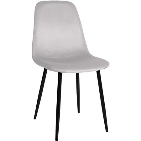 Chaise visiteur NAIPES, Design Elégant, Structure en métal Noir, Velours Crème