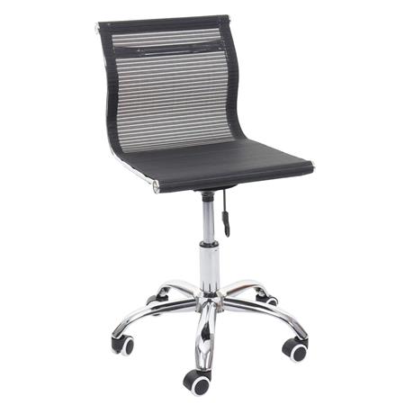 Chaise de Bureau TELGA, Structure Métallique, en Maille Respirable, Noir