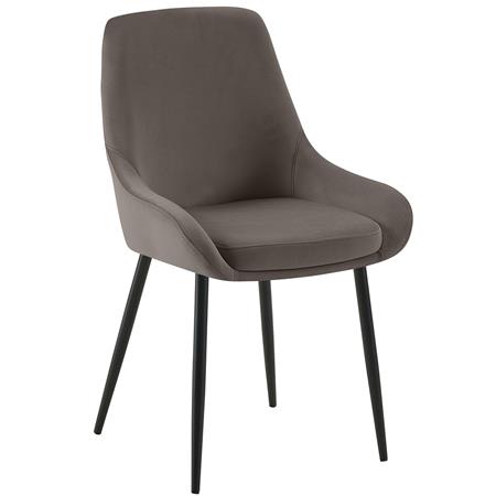 Chaise Visiteur ANKARA, Grand Confort, en Velours, Anthracite