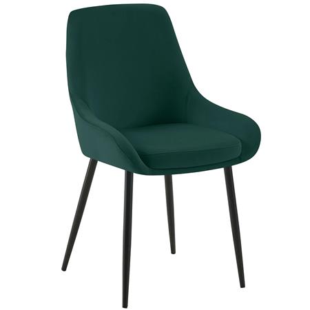Chaise Visiteur ANKARA, Grand Confort, en Velours, Vert