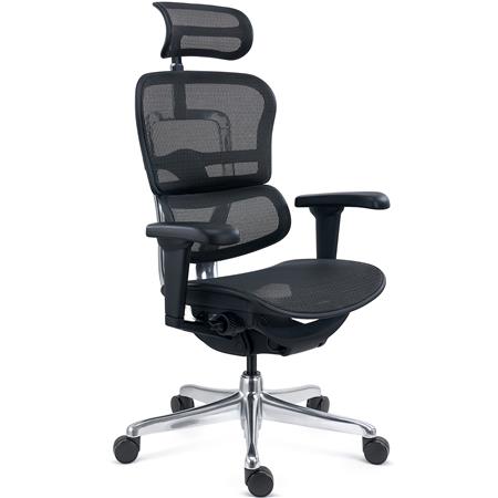 Chaise Ergonomique ERGO ULTRA, 100% Ajustable, Utilisation Intensive 8h, en Maille, Noir
