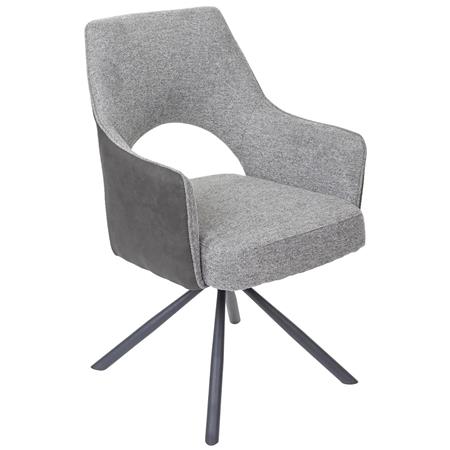 Chaise de Conférence ANNIE, Design Moderne et Original, Pivotante, en Tissu Gris