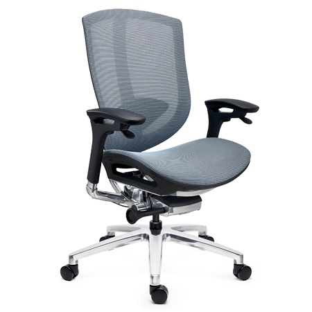 DEMO# Chaise Ergonomique OPTIMA, 100% Ajustable, en Maille, Bleu