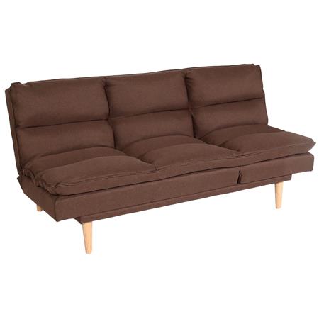 Canapé MENDIX, Convertible en Lit, Confortable et Fonctionnel, en Tissu, Marron
