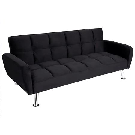 Canapé ERMES, Design Moderne et Élégant, Convertible En Lit, En Velours Noir