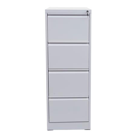 Meuble Classeur GIBERT, 4 tiroirs, 132x62x46 cm, en acier blanc