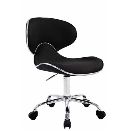 Tabouret de travail CARLOS, Design Original, Très Confortable, en Tissu, Noir