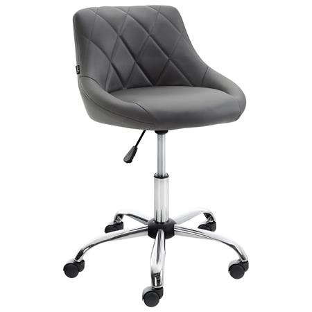 Tabouret de Travail DOVER CUIR, Rembourrage Épais, Design élégant, Gris