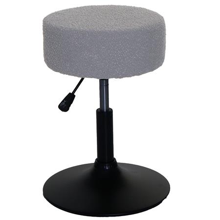 Tabouret BLOOM, Pivotant à 360°, Rembourrage Epais, En Tissu Gris Clair