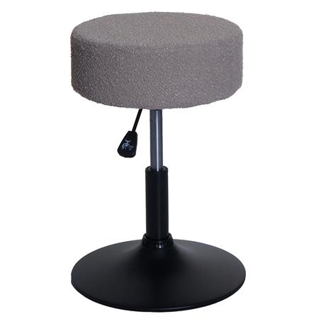 Tabouret BLOOM, Pivotant à 360°, Rembourrage Epais, En Tissu Taupe