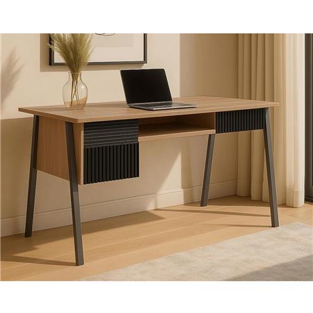 Bureau OPAL, Design Moderne, Dimensions 120x60x78 cm, en Bois, Couleur Chêne