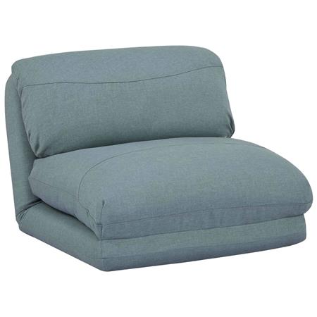 Chauffeuse NANTES, Convertible en Lit, Confortable et Polyvalente, en Tissu, Gris/Bleu
