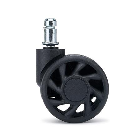 5x Roulettes pour Sols Durs RACE 11x50mm, Revêtement en Gomme, Design Sportif, Noir