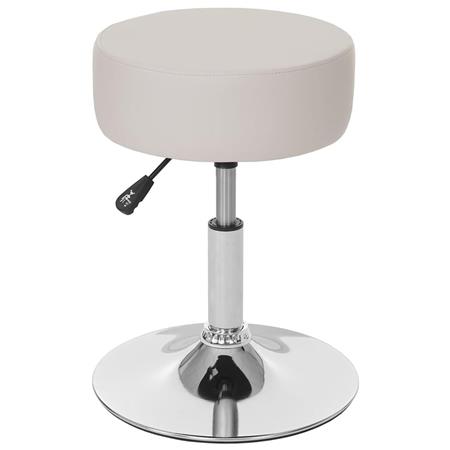 Tabouret DANKO, Pivotant à 360°, Rembourrage Epais, En Cuir, Crème