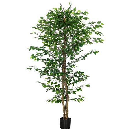 Plante de Bureau VITAL, Hauteur 180cm, Ficus Artificiel avec Pot Inclus