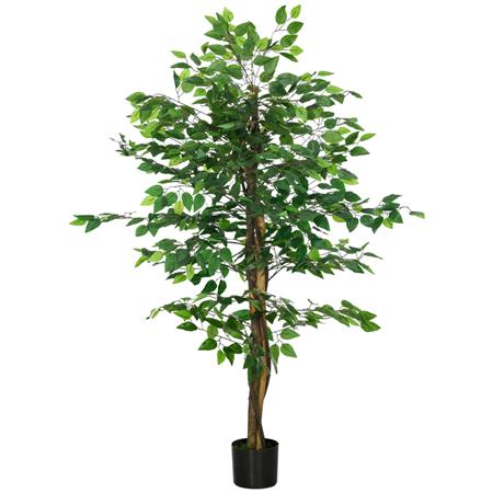 Plante de Bureau VIRA, Hauteur 150cm, Ficus Artificiel avec Pot Inclus