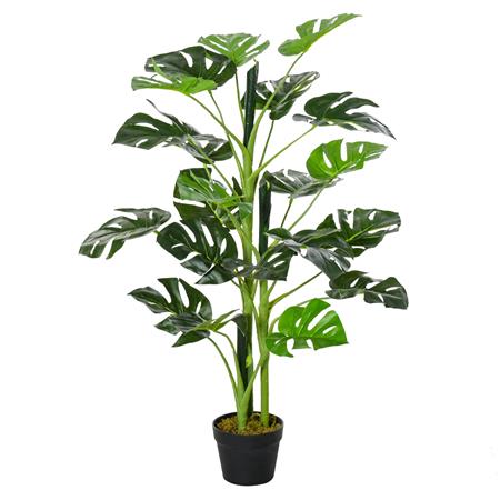 Plante de Bureau DAINTREE, Hauteur 100cm, Monstera Artificiel, Pot Inclus