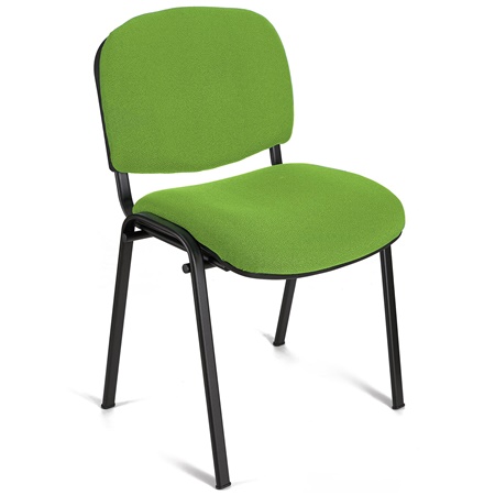 Chaise visiteur MOBY BASE, Commode et Pratique, Prix Incroyable, Vert et Piétement Noir