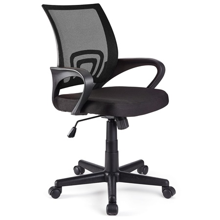 Chaise de bureau SÉOUL, Design séduisant, Grande Assise Rembourrée, Noir