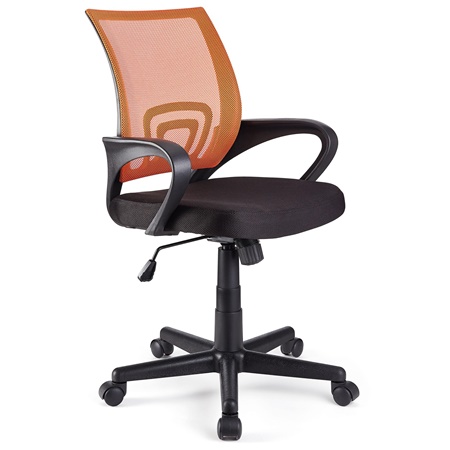 Chaise de bureau SÉOUL, Design séduisant, Grande Assise Rembourrée, Orange