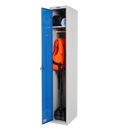 Armoire Casier BERIT 1 PORTE, 183x30x50 cm, en Acier, Bleu