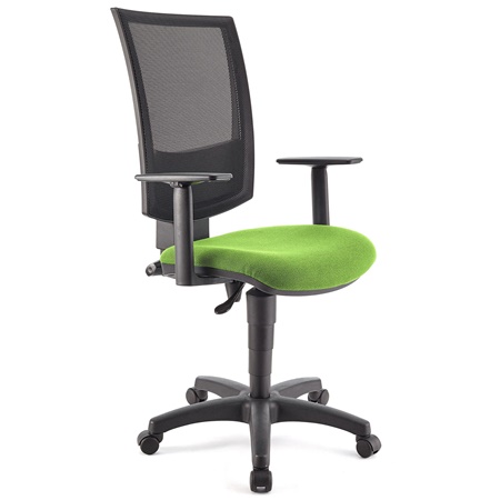 Chaise de Bureau PANDORA PLUS, Accoudoirs Ajustables, Rembourrage épais, Vert