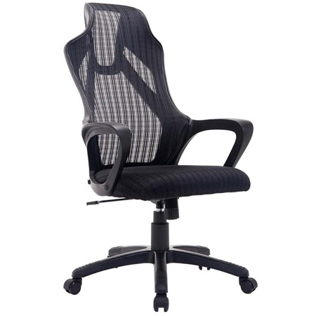 Fauteuil de bureau / Gamer YUCATAN, Design spectaculaire en Maille Respirable, Noir