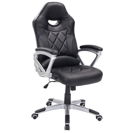 Fauteuil Gamer ENAO, Design Sportif et Grand Confort, en Tissu, Noir
