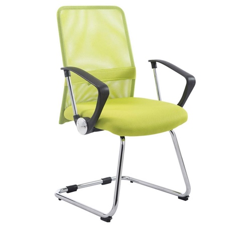 Chaise visiteur ASPEN V, Assise Rembourrée, en Maille Respirable, Vert