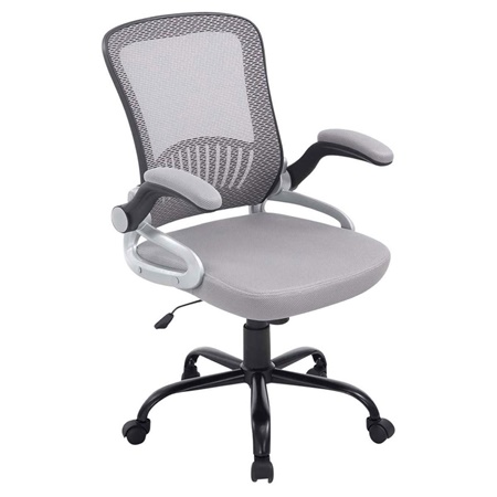 Chaise de bureau COPERNIC, Support Lombaire, en Maille Respirable, Gris