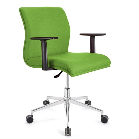 Fauteuil de bureau ANIBAL BASE PRO, Accoudoirs Ajustables, Tissu, Vert