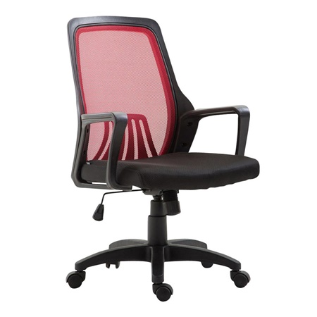 Chaise de bureau CLIVEN, Support Lombaire, Mécanisme basculant, Rouge