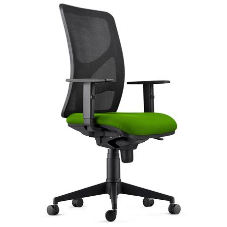 Chaise de bureau MILO, Accoudoirs Ajustables, Support Lombaire, en Tissu, Vert