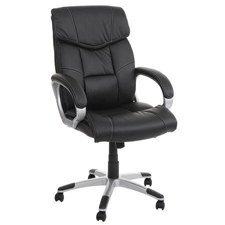 Fauteuil de Bureau SANTIAGO MASSAGE, Grand Rembourrage, Mécanisme Basculant, Utilisation 8h, Noir