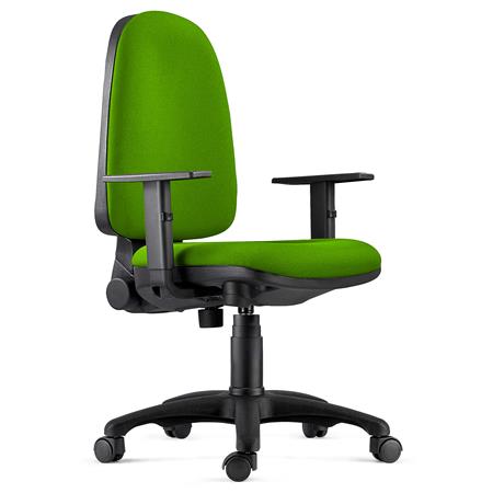 Chaise Ergonomique PAROS, en Tissu Vert avec Accoudoirs Ajustables