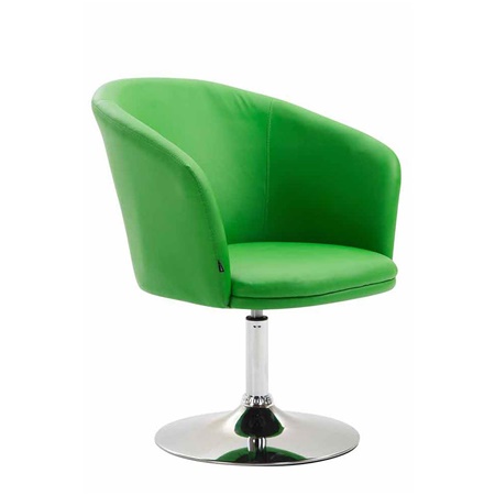 Fauteuil BALI, Assise Pivotante, Rembourrage Confortable, en Cuir, couleur Vert