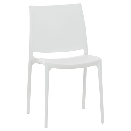 Chaise visiteur ASTRA, Empilable, Design Moderne et Polyvalent, Blanc