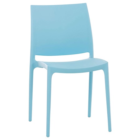 Chaise visiteur ASTRA, Empilable, Design Moderne et Polyvalent, Bleu