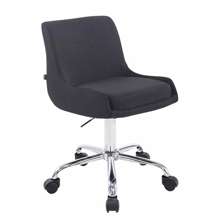 Chaise de Bureau ASIA TISSU, Hauteur Réglable, Piétement Métallique, Noir