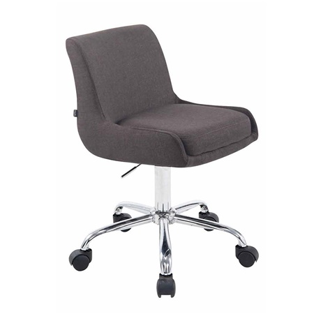 Chaise de Bureau ASIA TISSU, Hauteur Réglable, Piétement Métallique, Gris Foncé