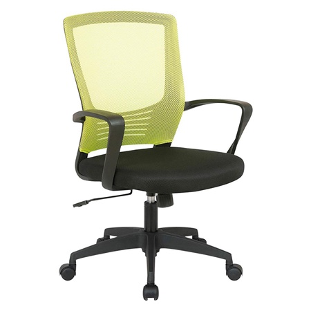 Chaise de Bureau MALIBU, Design moderne et Ergonomique, Maille Respirable, Vert